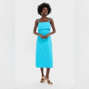 Tuckernuck Turquoise Midi Dress with Braided Straps